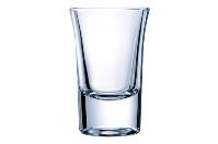 Borrel glazen 3,4 cl, doos 6 stuks