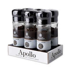 Apollo Zwarte peper + molen 6x45gr